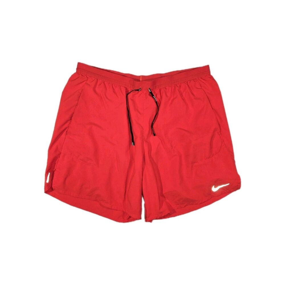 Mens Nike DriFit Stride 2-in-1 Running Shorts Red 2XL 34x6.5